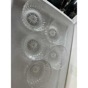 Vintage Glcoloc Glass Bowl Dish Signed USA Star Patterns Set Of 5